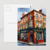 Dublin Aqucolor Art Postkarte (Vorne/Hinten)