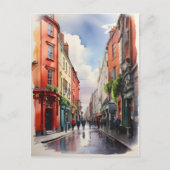 Dublin Aqucolor Art Postkarte (Vorderseite)