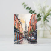 Dublin Aqucolor Art Postkarte (Stehend Vorderseite)