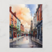 Dublin Aqucolor Art Postkarte (Vorderseite)
