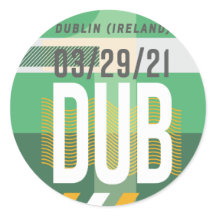 Dublin - Aufkleber für den Tag