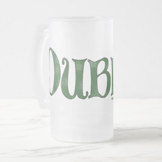 Dublin Beer Stein Mattglas Bierglas (Vorderseite Links)
