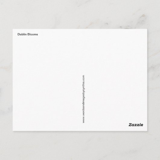 Dublin Blooms Postkarte (Rückseite)