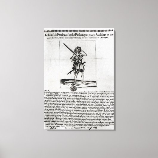 Dublin Broadsheet, 1647 Leinwanddruck (Vorderseite)