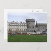 Dublin Castle Irland, Rasen & Burgturm. Postkarte (Vorne/Hinten)