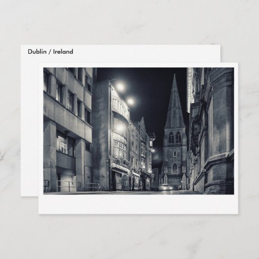 Dublin City Night Postkarte (Vorne/Hinten)