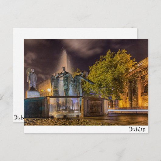 Dublin City Postkarte (Vorne/Hinten)