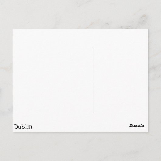Dublin City Postkarte (Rückseite)