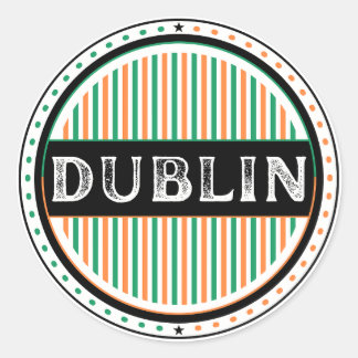 Dublin City Pride Emblem – Irish Identity Runder Aufkleber