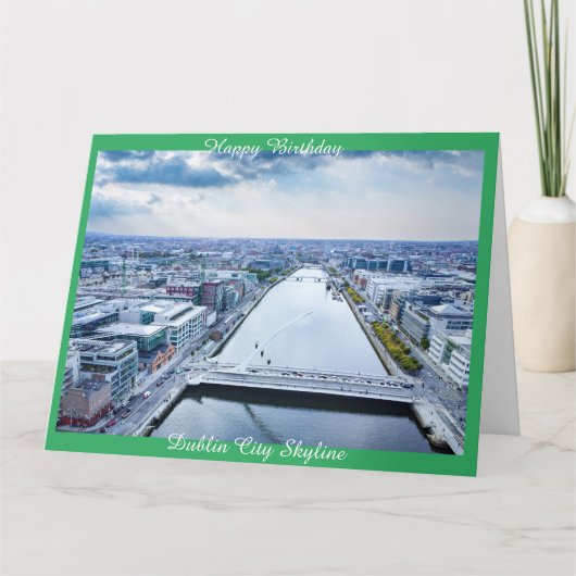 Dublin City Skyline Karte (Vorderseite)