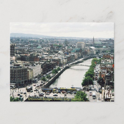 Dublin city skyline, O'Connell Bridge Postkarte (Vorderseite)