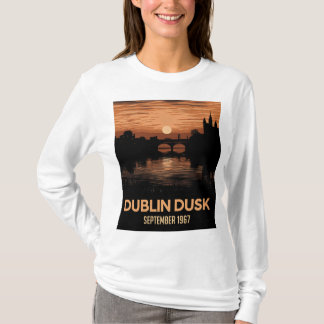 Dublin Dämmerung Damen T-Shirt | Irland Reise Kuns