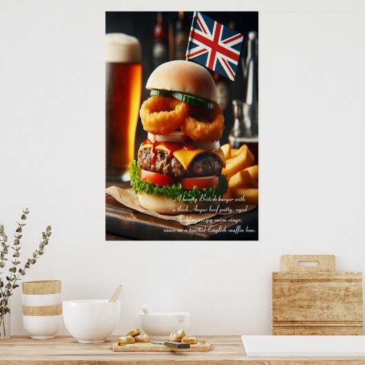 Dublin Delight Burger 24x36 Poster (Küche)