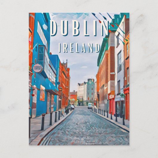 Dublin, die Stadt der irischen Traditionen Postkarte (Vorderseite)
