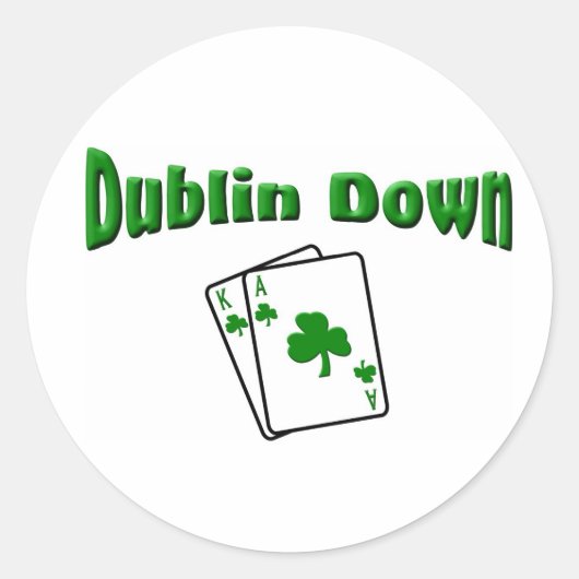 Dublin Down Runder Aufkleber (Vorderseite)