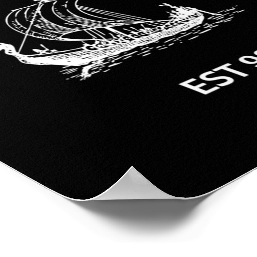 Dublin Established 988 White Font  Poster (Ecke)