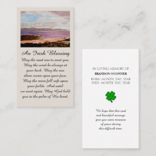 Dublin Feier des Lebens mit Lila Roten Siena Visitenkarte