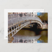 Dublin Halfpenny Bridge Postkarte (Vorne/Hinten)