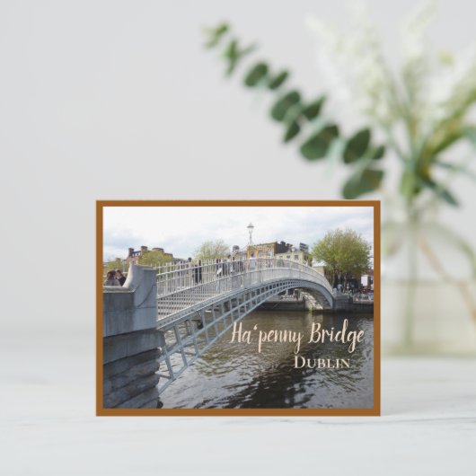 Dublin (Ha'penny Bridge) Postkarte (Stehend Vorderseite)