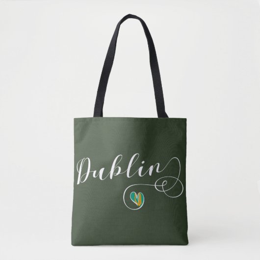 Dublin Heart Grocertasche, Irland Tasche (Vorderseite)