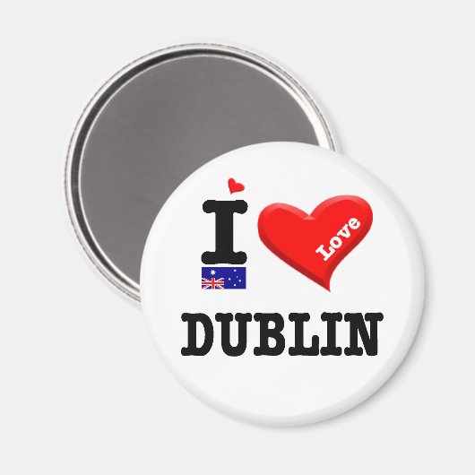 DUBLIN - I-Liebe Magnet (Vorderseite/Rückseite)