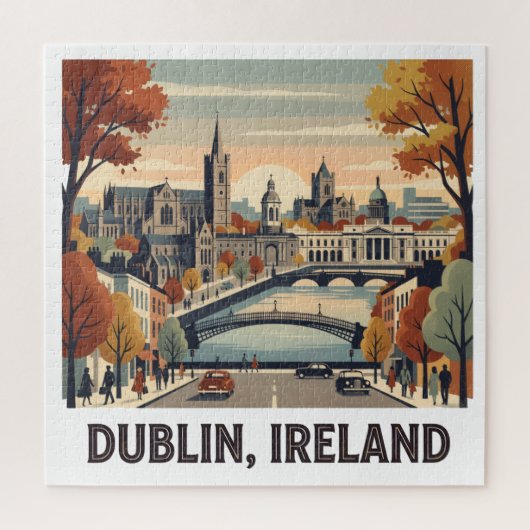 Dublin im Herbst Puzzle (Vertikal)
