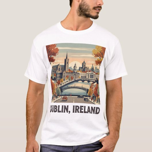 Dublin im Herbst T-Shirt (Vorderseite)