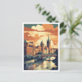 Dublin Ireland Art Travel Place Illustration Postkarte (Stehend Vorderseite)