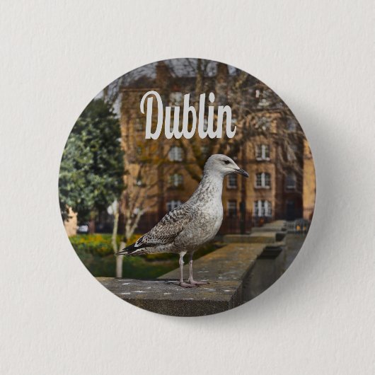 Dublin Ireland Bird on Bridge Button (Vorderseite)
