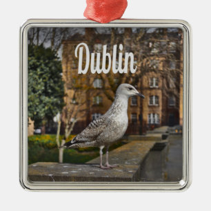 Dublin Ireland Bird on Bridge Ornament Aus Metall