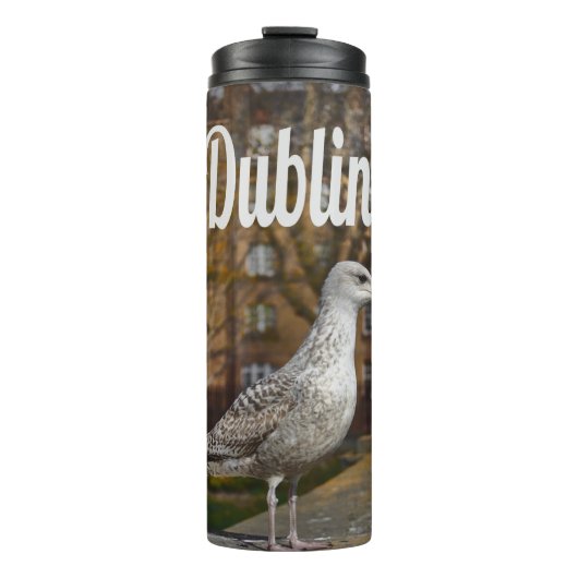 Dublin Ireland Bird on Bridge Thermosbecher (Vorderseite)