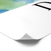 Dublin Ireland Bridge Watercolor Art Poster (Ecke)