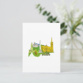 dublin ireland city graphic.png postkarte (Stehend Vorderseite)