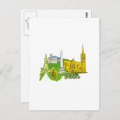 dublin ireland city graphic.png postkarte (Vorne/Hinten)