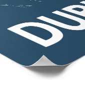 Dublin Ireland City Map Art Blue Print Poster (Ecke)