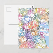 Dublin Ireland City Map Postkarte (Vorne/Hinten)
