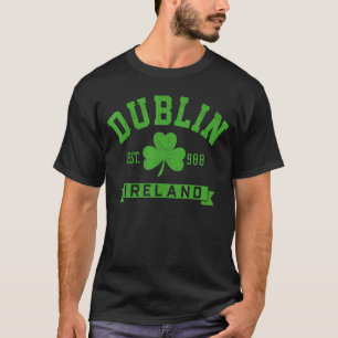 Dublin Ireland Est 988 Clover Leaf Kleeblatt St. P T-Shirt