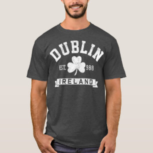Dublin Ireland Est 988 Clover Leaf Kleeblatt St T-Shirt