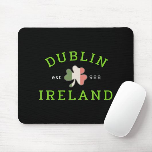 Dublin Ireland Est 988 Irish St Patrick S Day Sham Mousepad (Mit Mouse)