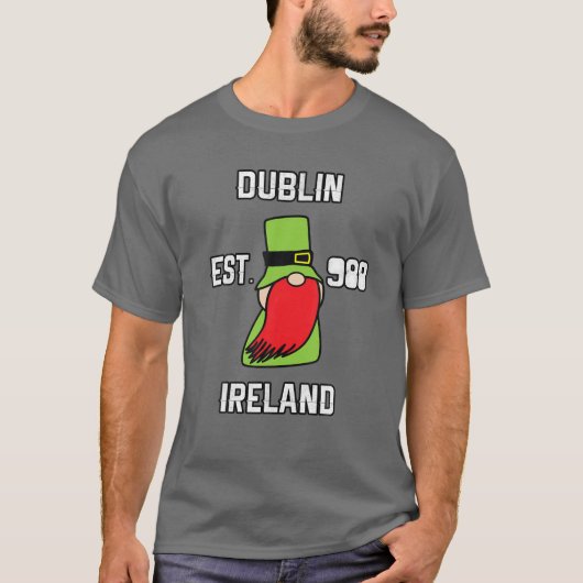 Dublin Ireland Est 988 Kleeblatt St. Patricks Day T-Shirt (Vorderseite)