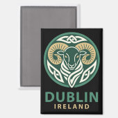 Dublin Ireland Europe Magnet (Vorderseite/Rückseite)