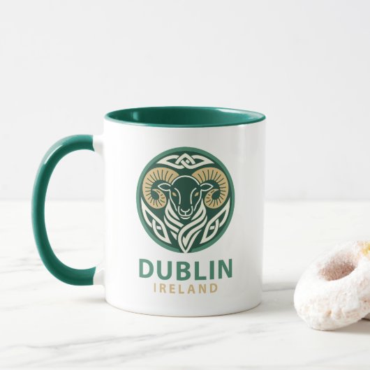Dublin Ireland Europe Tasse (Mit Donut)