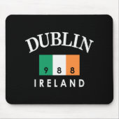 Dublin Ireland Flag Est 988 St Patricks Day Mousepad (Vorne)