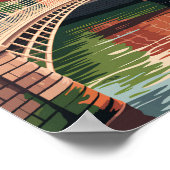 Dublin Ireland Illustration Travel Art Vintag Poster (Ecke)