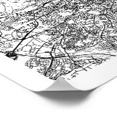 Dublin Ireland Minimal Modern Street Map Poster (Ecke)