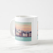 Dublin Ireland Pastel Travel Design Kaffeetasse (Vorderseite Links)