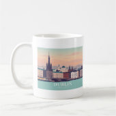 Dublin Ireland Pastel Travel Design Kaffeetasse (Links)