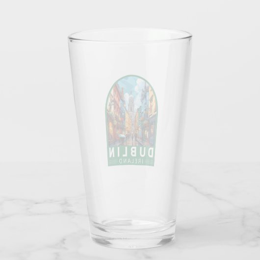 Dublin Ireland Reisen Art Vintag Glas (Rückseite)