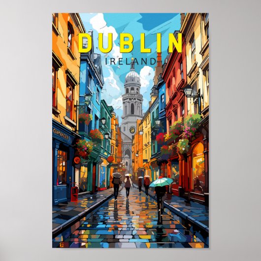 Dublin Ireland Reisen Art Vintag Poster (Vorne)