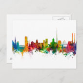 Dublin Ireland Skyline Postkarte (Vorne/Hinten)